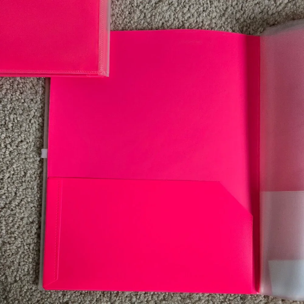 Bright pink Notebook/ folders bundle set